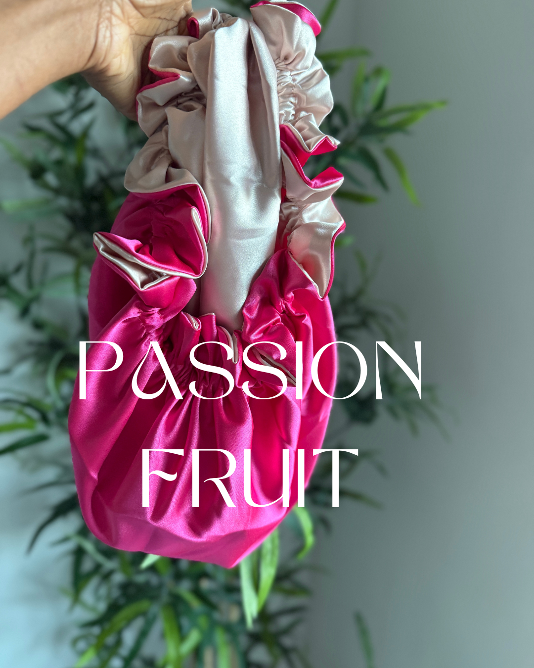 Passion Fruit - Satin Ruffled Bonnet