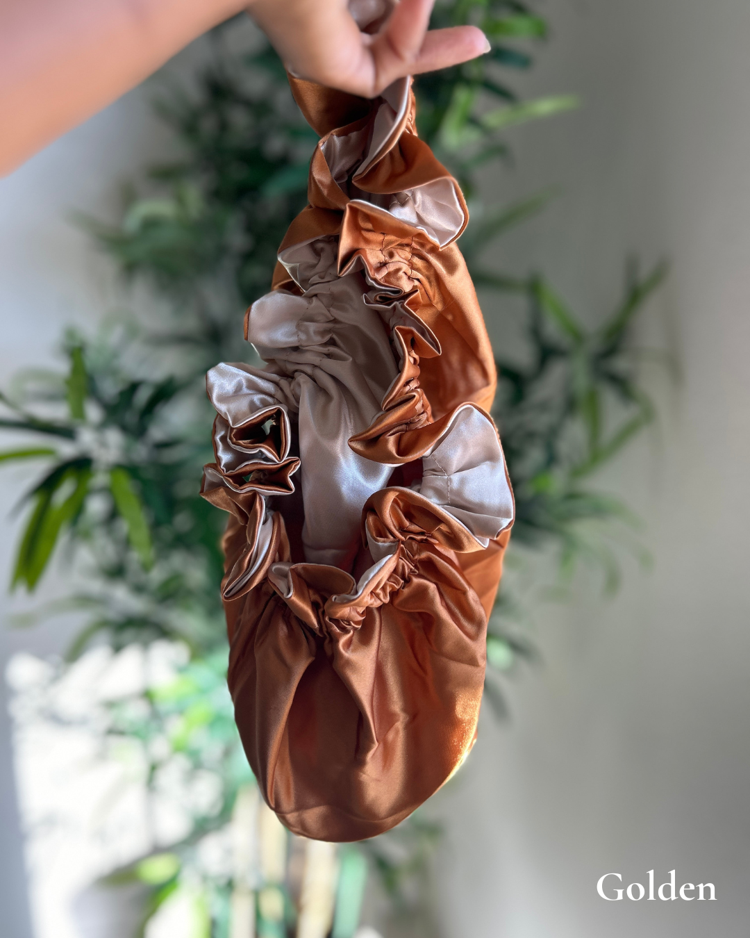 Golden - Satin Adjustable Bonnet