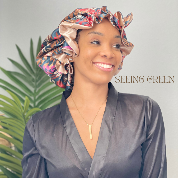 Seeing Green All Satin Bonnet