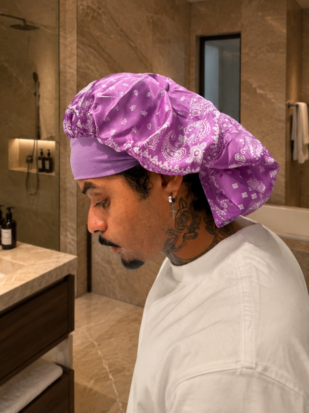 Mens Satin Bonnet Kit Paisley