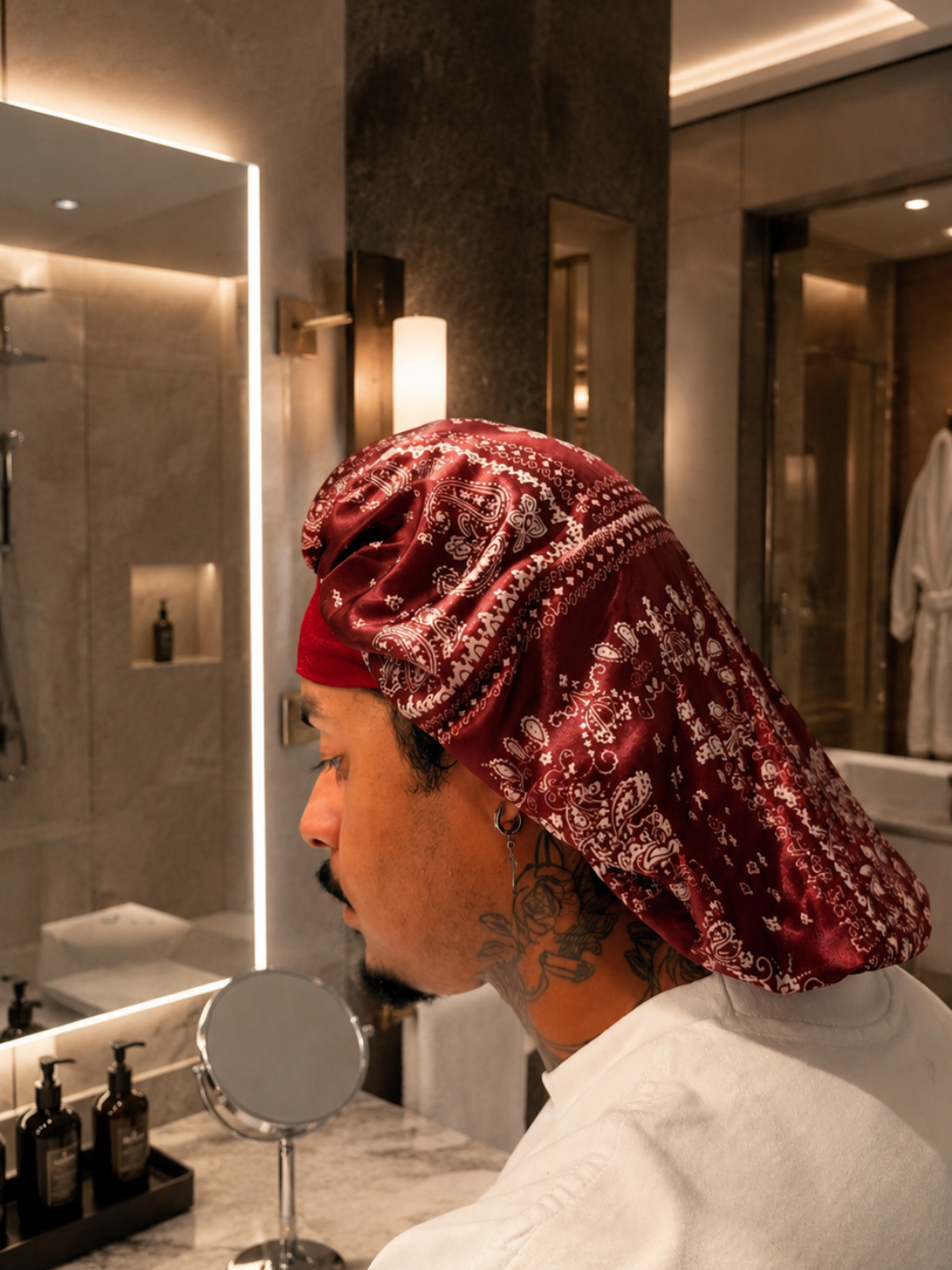 Mens Satin Bonnet Kit Paisley