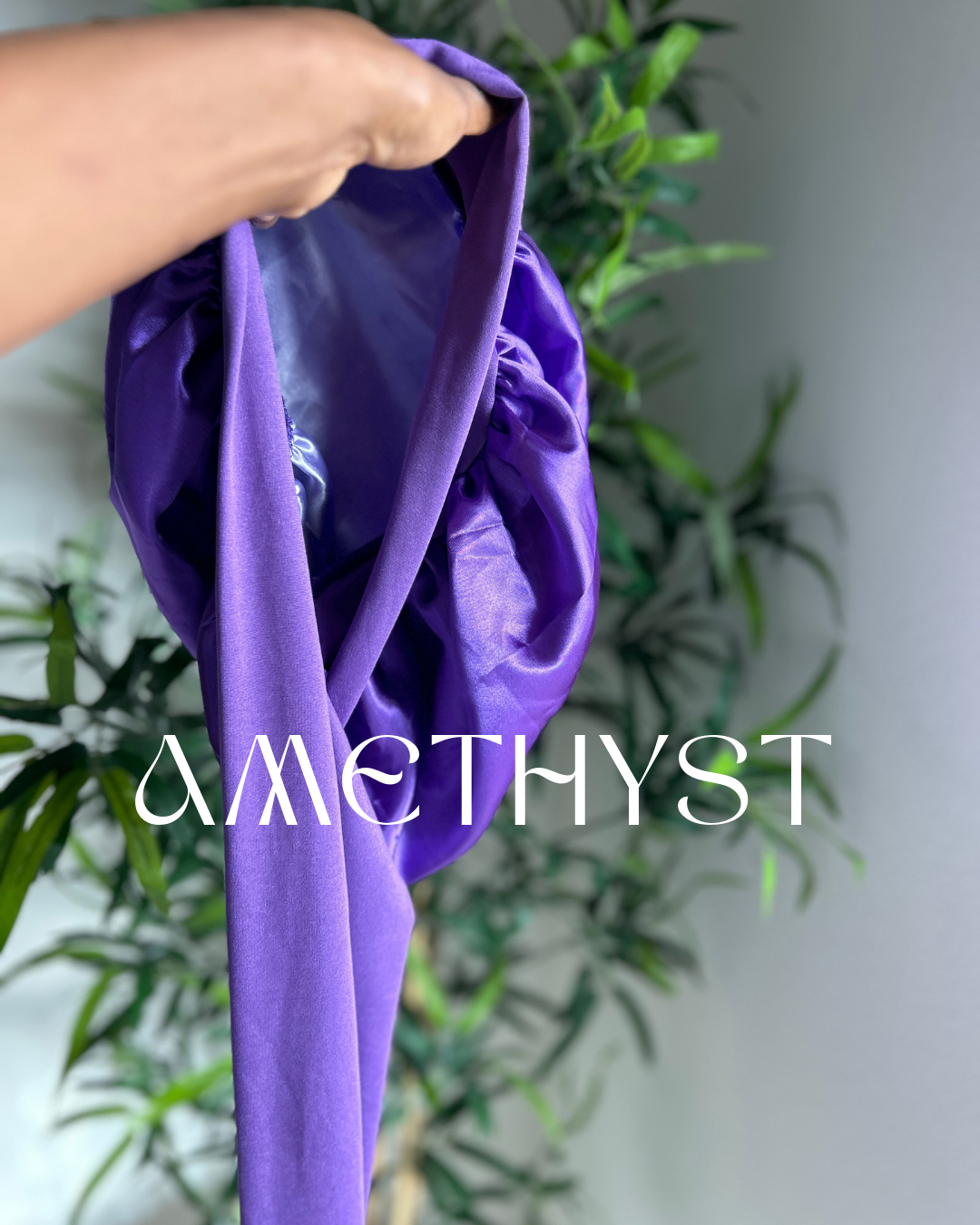 Amethyst Comfort Fit - Tie Up Bonnet