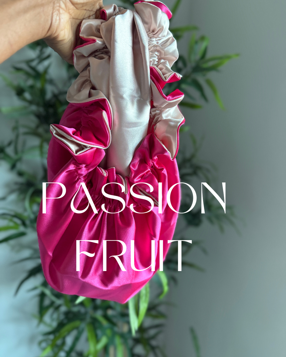 Passion Fruit - Satin Ruffled Bonnet