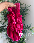 Pretty Pink Velvet Satin Lined Bonnet