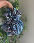 Butterfly High Blue Satin Bonnet