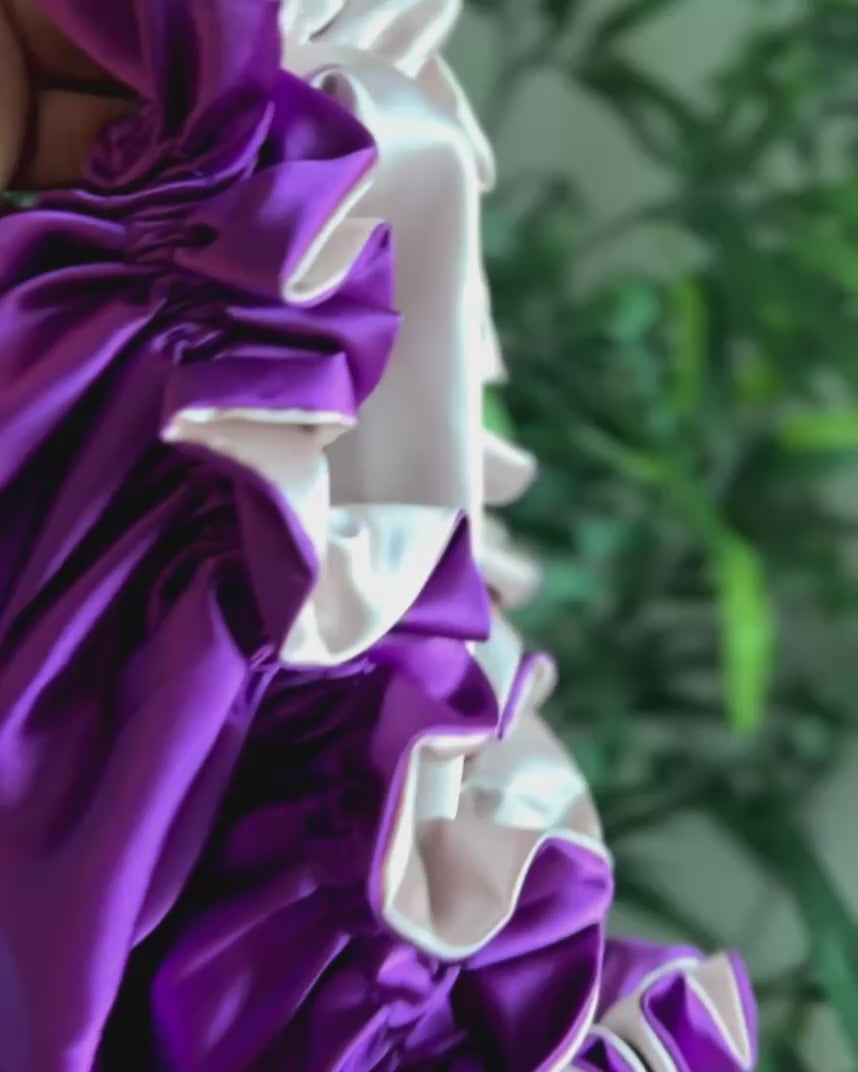Satin Bonnet Pretty Purple